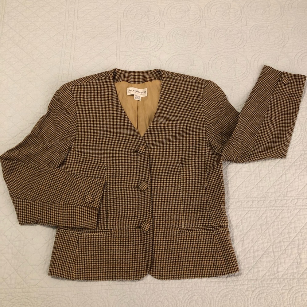 vintage Liz Claiborne equestrian blazer jacket. Size 8 petite.
